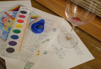 Watercolors and wine. Job done.