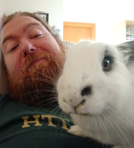 Gemma and John cuddling on the couch, Sept. 13 2020