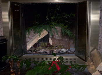 The Yule Log, awaiting a toast of single malt scotch The Yule Log, awaiting a toast of single malt scotch